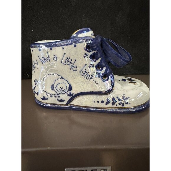 Other - Mary Had A Little Lamb Porcelain Music Box Baby Shoe Baby Steps Newborn